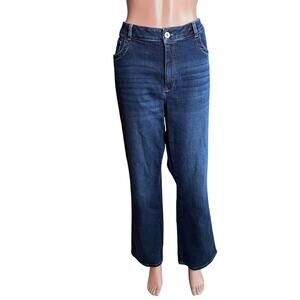 J. Jill High Rise Boot Cut Flare Stretch Jeans 18 Coastal Cowgirl Western 18